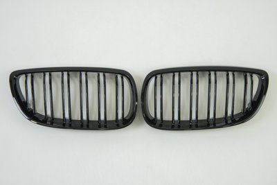 Решітка радіатора на BMW 3 Series E92 / E93 2006-2010 рік Чорні Глянцеві Подвійні M-Look BMW-E92061 фото